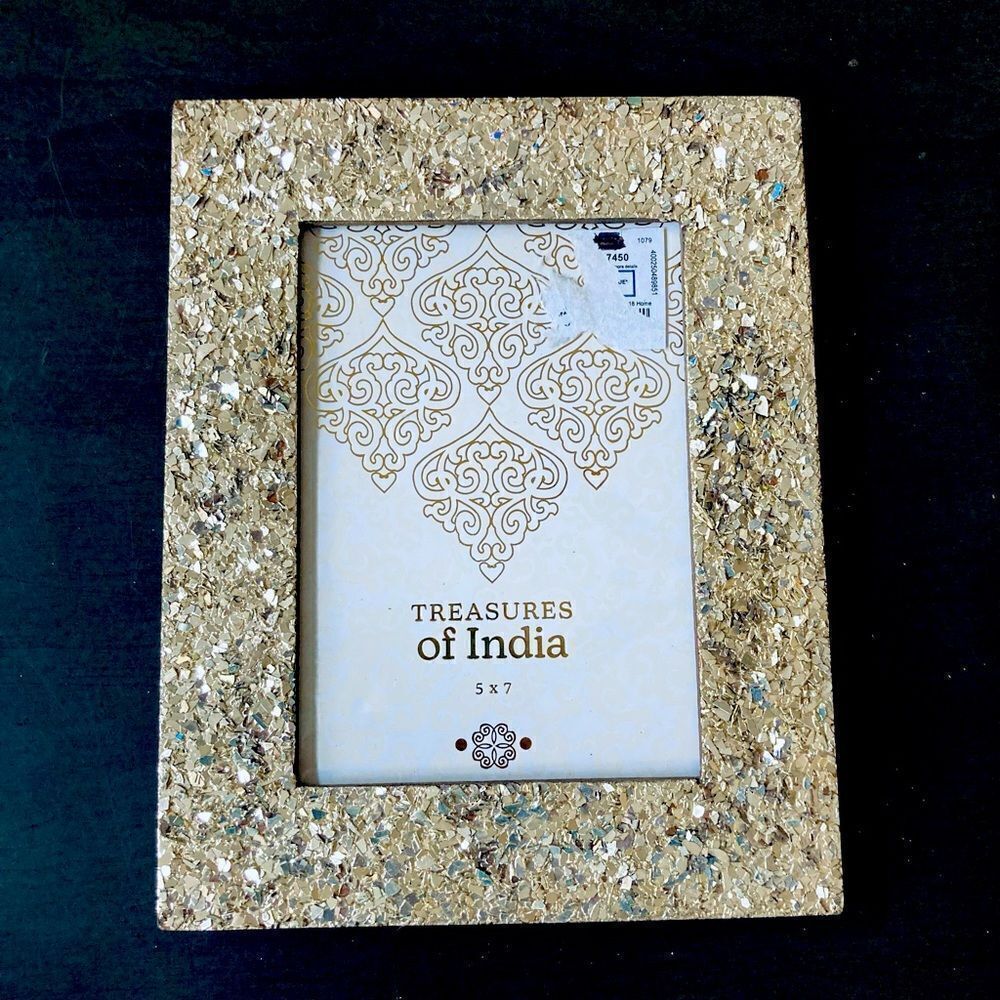 NWT Gold Sparkling Raw Edge Picture Frame
